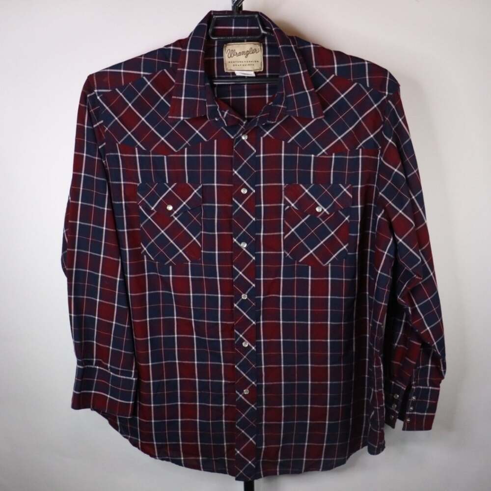 Vintage Wrangler Pearl Snap Long Sleeve Shirt Size 2XL Mens